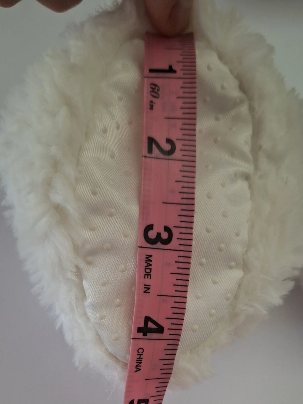 S.L. Fashions Plush Cream Bear Hat w/two Pom Ears And Plush Booties Baby Size OS